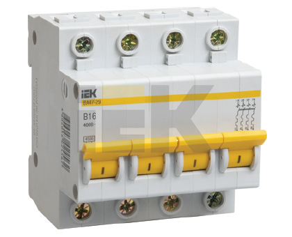 Автомат 4Р 20А C 4,5кА ВА47-29 IEK