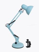 Светильник настольный 60Вт E27 голубая лазурь подставка/струбцина