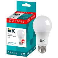 Лампа свд 12-24В Е27 8Вт 4000К 760лм стандарт А60 матовая  IEK низковольтная