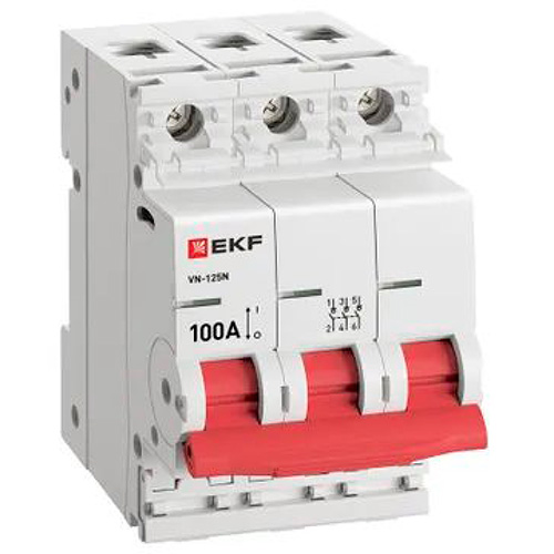 Выключатель нагрузки 3Р 100А ВН-125N EKF PROxima