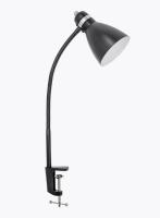 Светильник настольный 60Вт E27 черный струбцина Трансвит