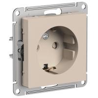 AtlasDesign песочный розетка скрытая 1-мест заземление шторки IP20 