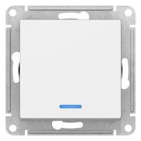 AtlasDesign белый выключатель 1кл с подсветкой скрытая 10А IP20 
