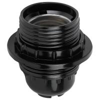 Патрон подвесной E27 карболит с кольцом черный ЭРА