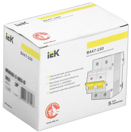Автомат 2Р 125А C 15кА ВА47-150 IEK 