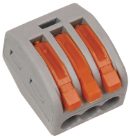 Клемма 3*4,0мм2 с рычажком серый IEK 50шт