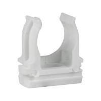 Держатель для трубы 20мм белый 10шт EKF 