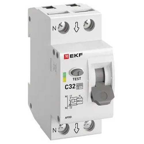 Устройство защиты от дугового пробоя (УЗДП) с автоматическим выключателем 1P+N 32А (C) 6кА EKF PROxi