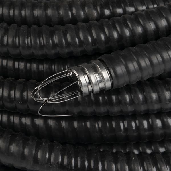 Металлорукав 15мм ПВХ IP65 PЗ-ЦП-НГ с протяжкой EKF 50м