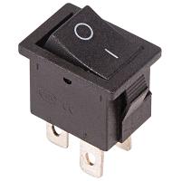 Выключатель RWB-208 ON-OFF 6А 250В черный mini 2гр