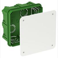 Коробка 100*100*50 квадрат бетон с крышкой IP30 ШЭ 