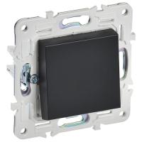 Сканди черный выключатель 1кл скрытая 10А IP20