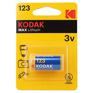 Батарейка CR123(CR123A) литиевая BL1 Kodak