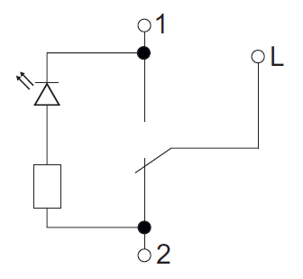Фортепиано белый переключатель 1кл скрытая 10А  
