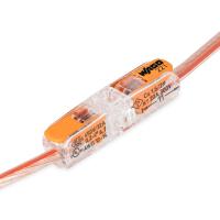 Клемма 2*4,0мм2 с рычажком прозрачный Wago проходная 221-2411 60шт