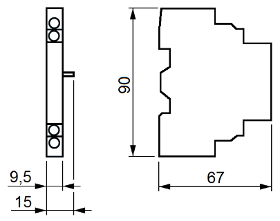 Контакт вспомогательный боковой КВБ32-11 3шт