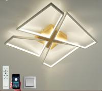 Светильник потолочный (люстра) свд 120Вт 3000К-6500К 12000лм белый/дерево пульт диммер