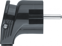 Вилка 16А угловая заземление черный пластик IP20 Navigator