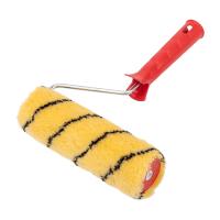 Валик полиакрил желт с черн полосой ворс 11мм шир 180мм бюгель 6мм Ф 42мм REXANT