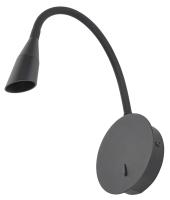 Светильник настенный (бра) свд 3Вт 3000K 210лм черный IEK гибкий