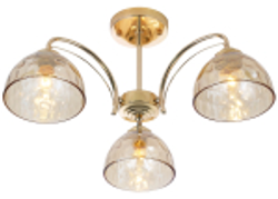 Светильник потолочный (люстра) 3*40Вт Е27 золото/дымчатый Terri модерн