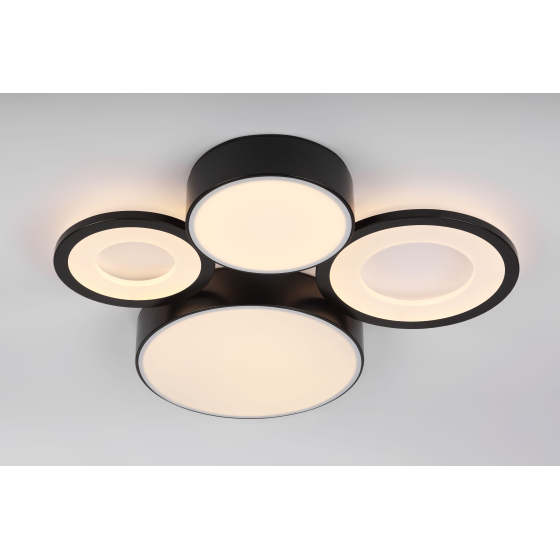 Светильник потолочный (люстра) свд 87Вт 3000К-6000К 4238лм белый/черный пульт диммер 