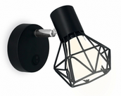 Светильник настенный (бра) 1*40Вт Е27 черный Ambrella 