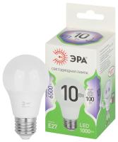 Лампа свд 220В Е27 10Вт 6500К 1000лм стандарт A60 матовая ЭРА Green Line