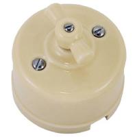 Болонь слоновая кость выключатель 1кл открытая 10А IP20 фарфор