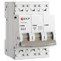 Автомат 3Р 63А D 4,5кА ВА47-63N EKF PROxima