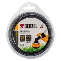 Леска для триммеров 2,7мм*15м звезда Denzel EXTRA CORD двухкомпонентная