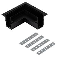 Коннектор угловой для встраиваемого магнитного шинопровода NOVA черный ЭРА