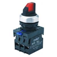 Переключатель NP8 2пол. красный с подсветкой с фиксацией IP65 CHINT