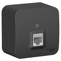 Бланка антрацит розетка RJ45 открытая 1-ая  