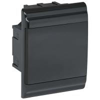 Бокс 4мод встраиваемый черный чёрная дверь IP41 ЩРВ-П IEK