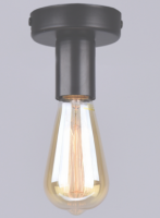 Светильник настенно-потолочный 1*60Вт E27 круг черный Эдиссон