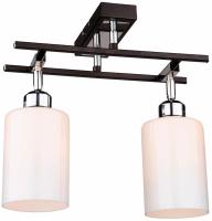 Светильник потолочный (люстра) 2*60Вт E27 черный/хром 