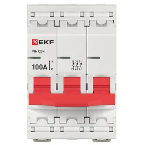 Выключатель нагрузки 3Р 100А ВН-125N EKF PROxima