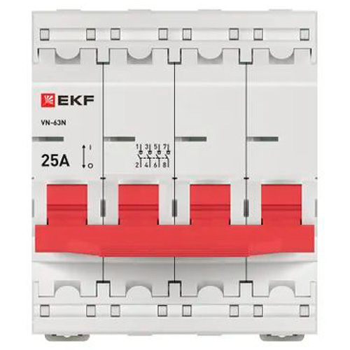 Выключатель нагрузки 4Р 25А ВН-63N EKF PROxima