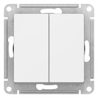 AtlasDesign белый переключатель 2кл скрытая 10А IP20 