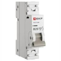 Автомат 1Р 25А B 4,5кА ВА47-63N EKF PROxima 