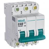 Автомат 3Р 40А C 4,5кА ВА-101 DEKraft 