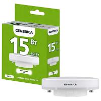 Лампа свд 220В GX53 15Вт 4000К 1500лм таблетка матовая GENERICA (IEK) 
