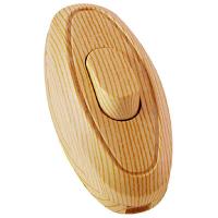 Выключатель на шнур с клавишей 6А сосна 