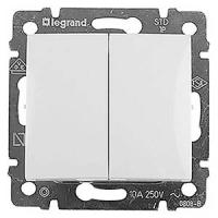 Валена белый переключатель 2кл скрытая 10А IP31 