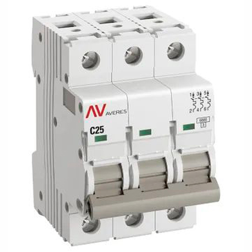 Автомат 3Р 25А C 6кА AV-6 EKF Averes 