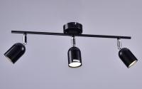Светильник настенный (спот) 3*50Вт GU10 черный/хром Россвет