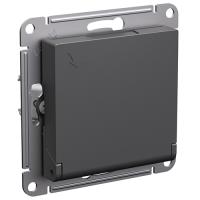AtlasDesign базальт розетка скрытая 1-мест заземление с крышкой шторки IP20 