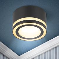 Светильник точечный GX53 круг черный встраиваемый ЭРА до 15Вт "стакан"