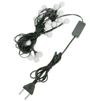 Гирлянда нить 5м RGB 20свд IP20 зеленый провод шарики мигание RG/RB